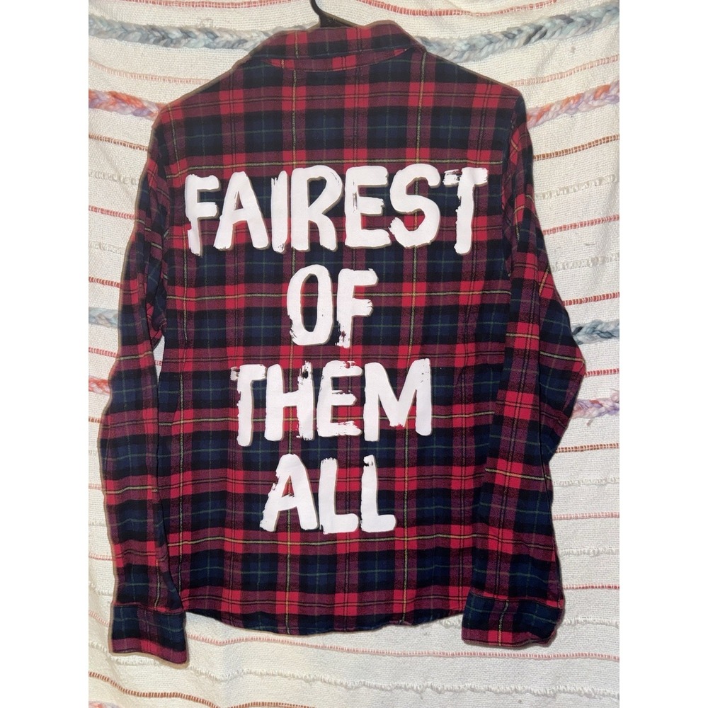 Disney Cakeworthy Snow White & the 7 Dwarfs Flannel Shirt Fairest of Them All S